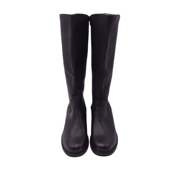 NWOB BOC Riding Tall Boots Size 8.5 Black Leather Block Heels Equestrian - Picture 2 of 6